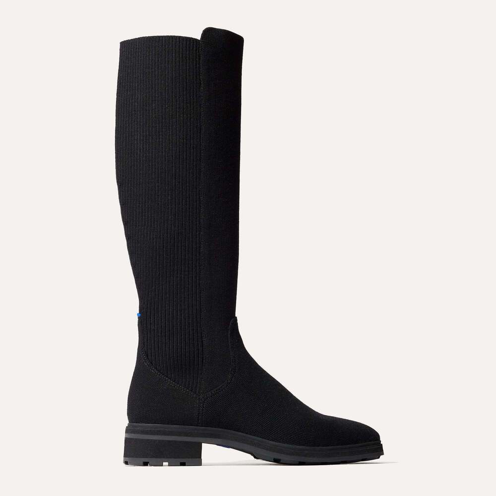 Rothy's The Tall Lug Boot - Onyx Black Size 8